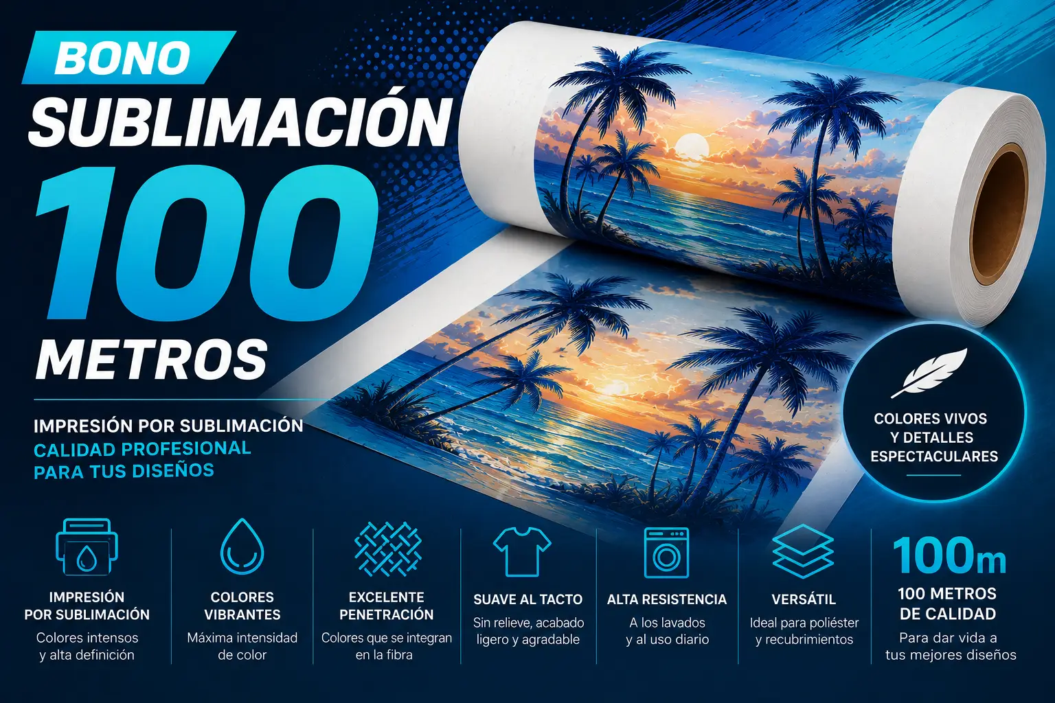 Bonos de Sublimación 100 metros| Impresión por Metros